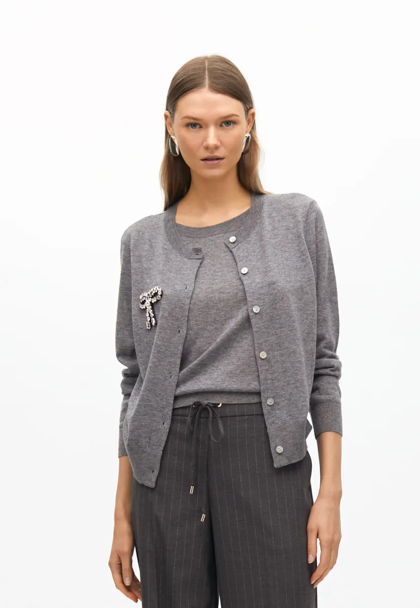 Strickjacke - grey