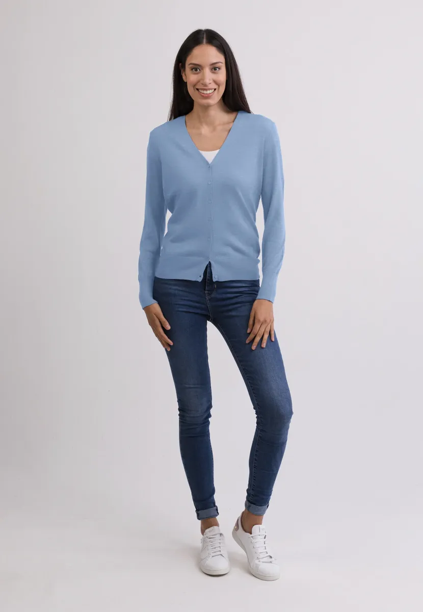 Strickjacke - hellblau