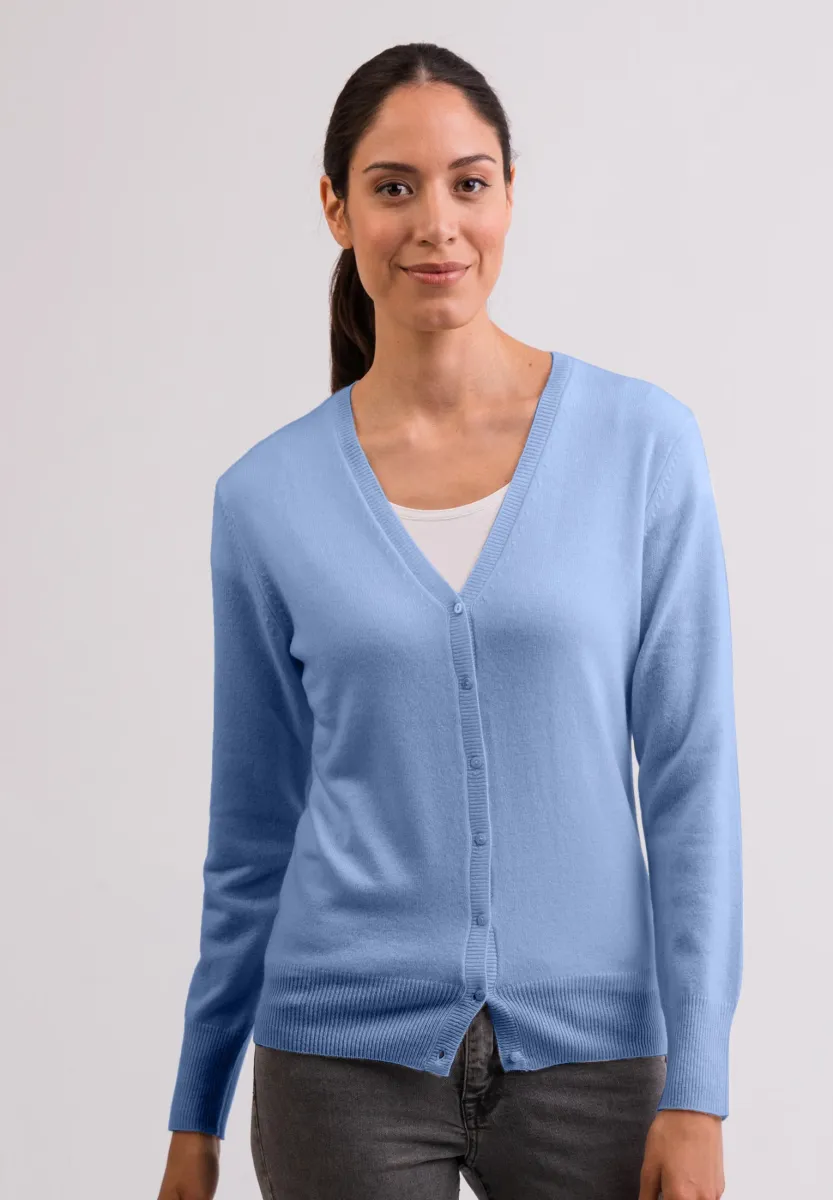 Strickjacke - hellblau