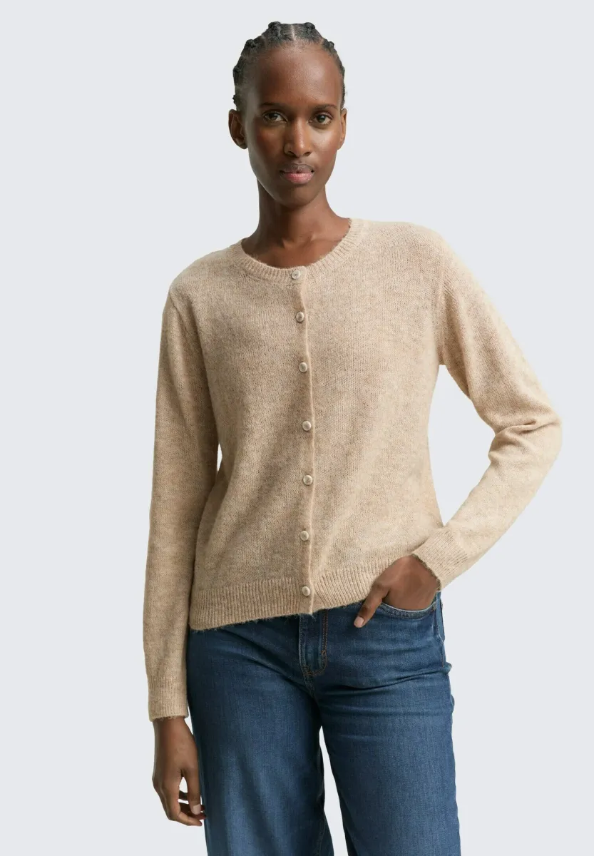 Strickjacke - intense beige melange