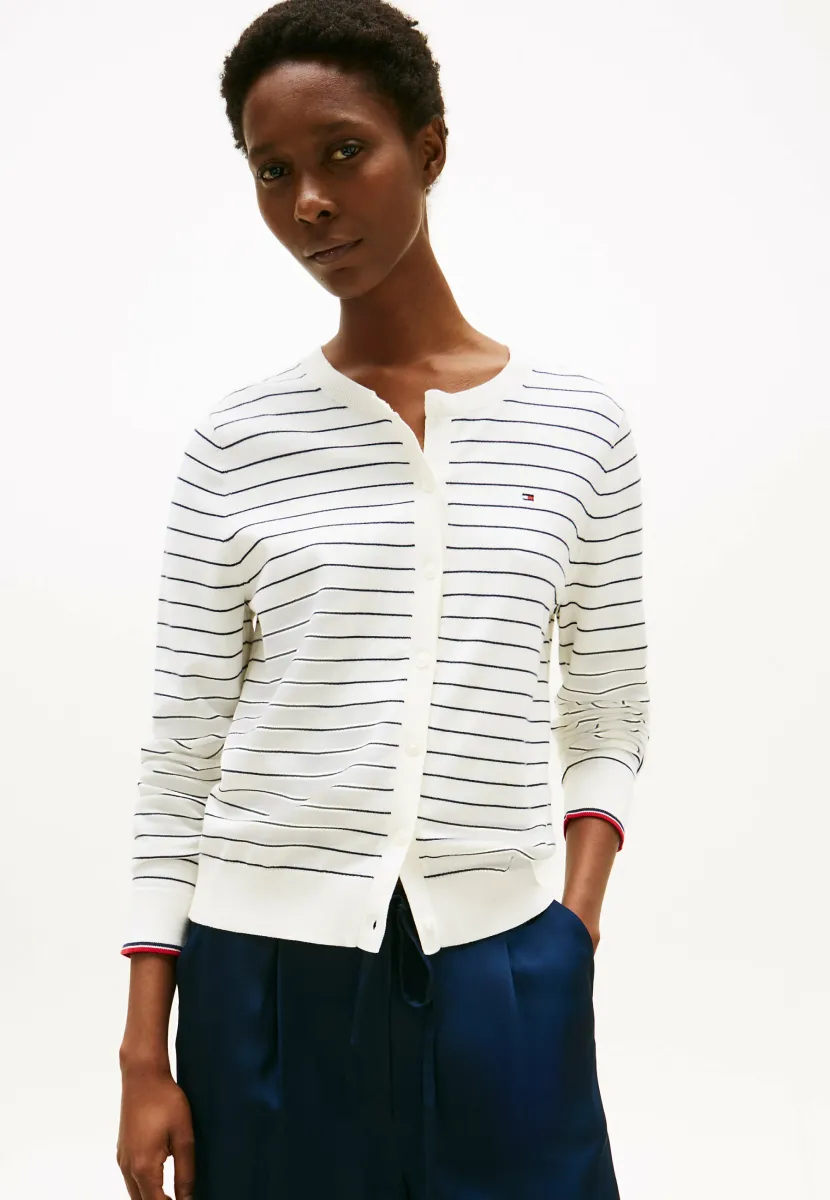 Strickjacke - ivory silk dark night navy stp