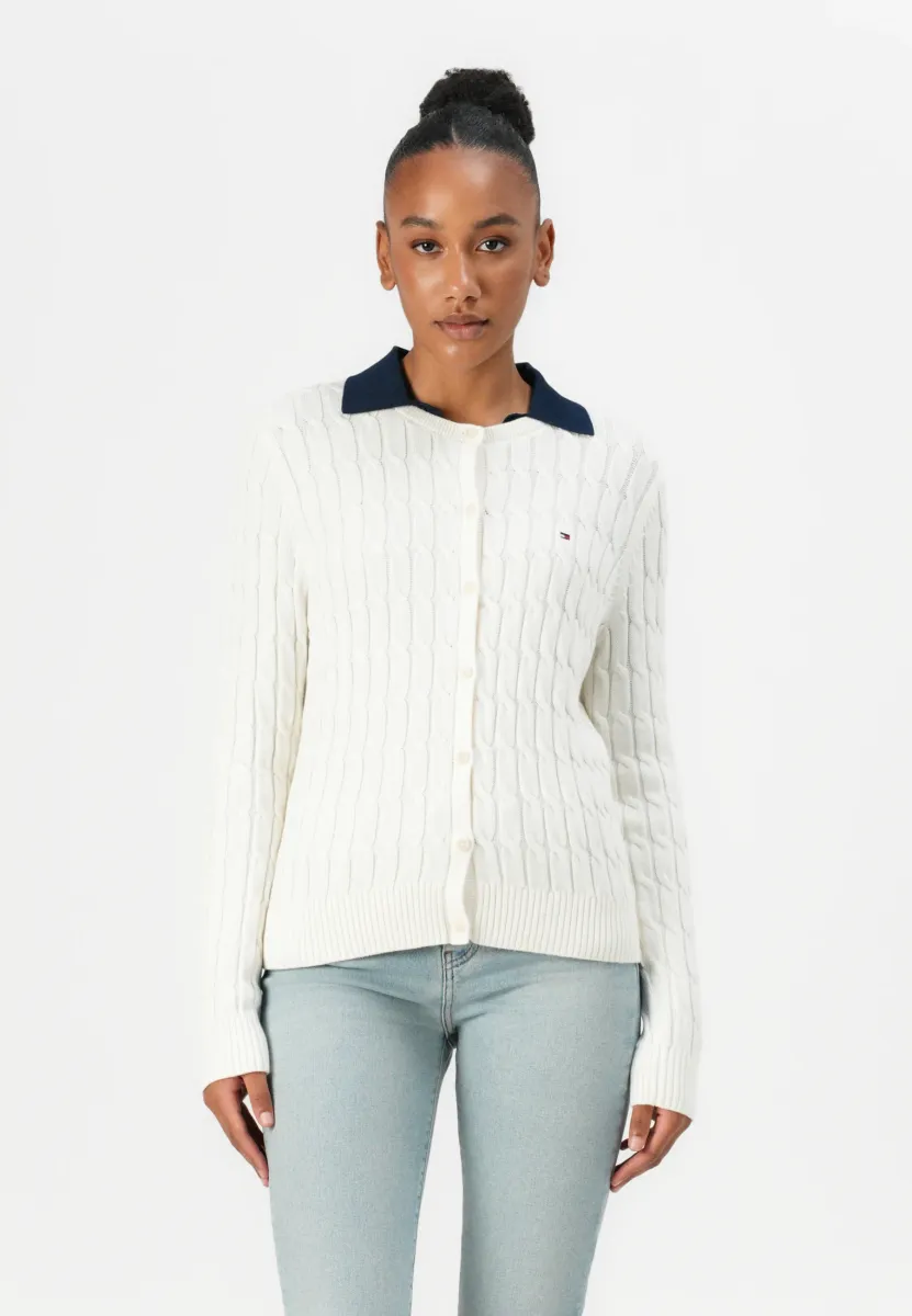Strickjacke - ivory silk