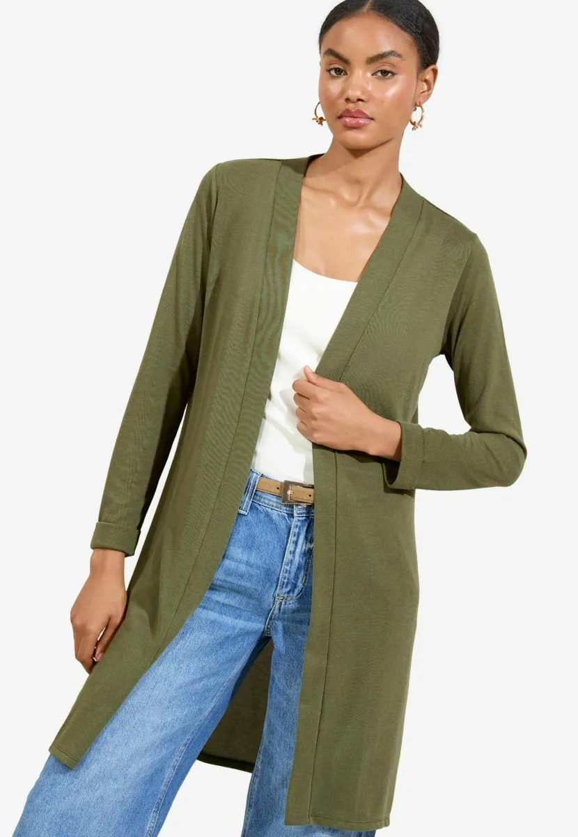 Strickjacke - khaki green