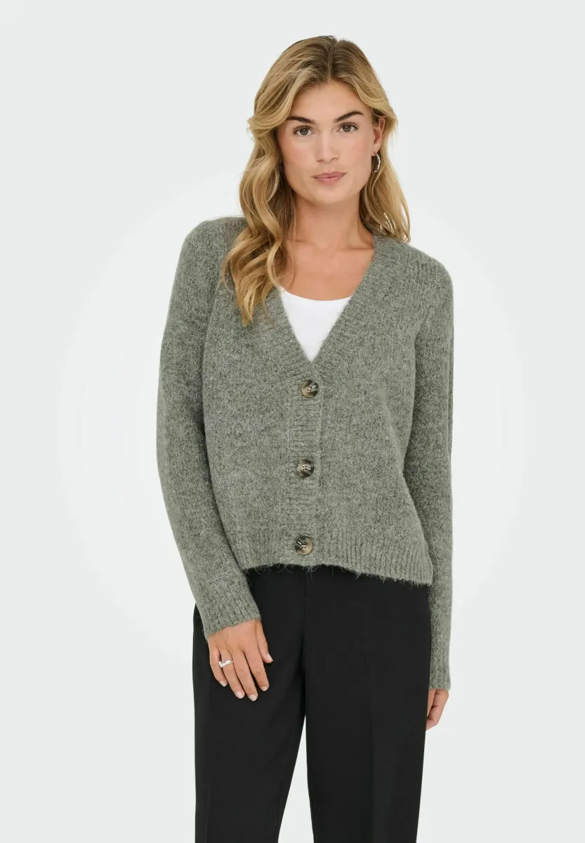 Strickjacke - khaki