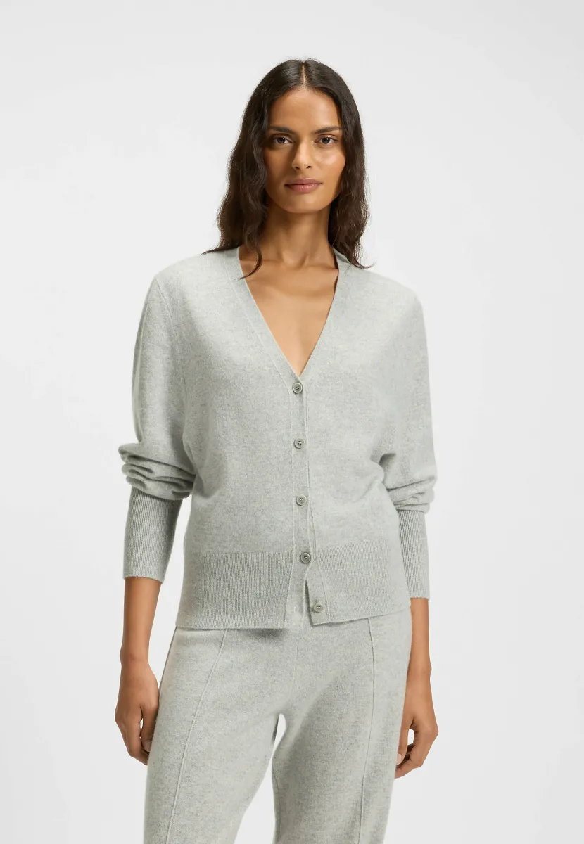 Strickjacke - light grey eight