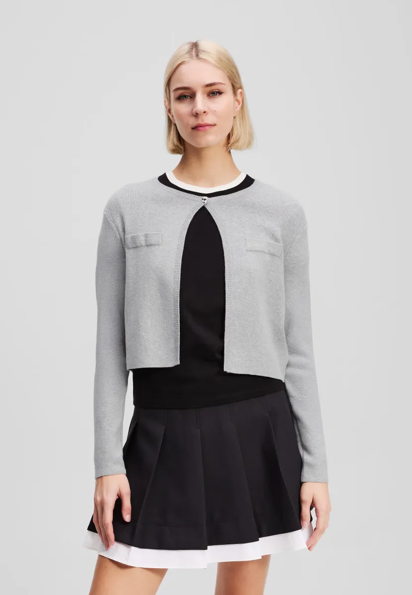 Strickjacke - light grey mel