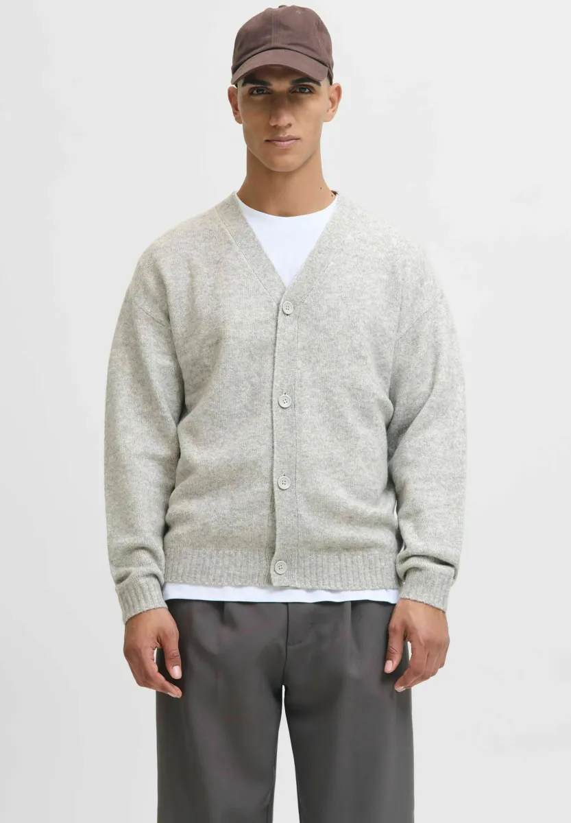 Strickjacke - light grey melange