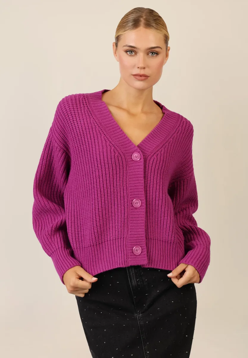 Strickjacke - lila