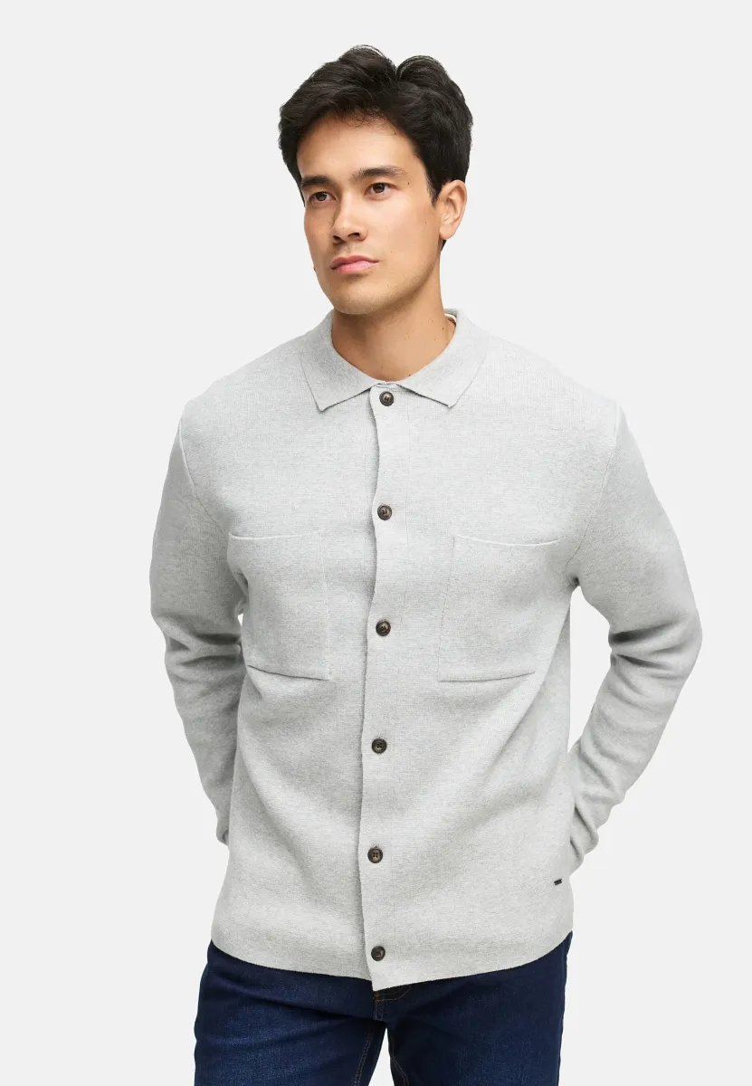 Strickjacke - lt grey mix