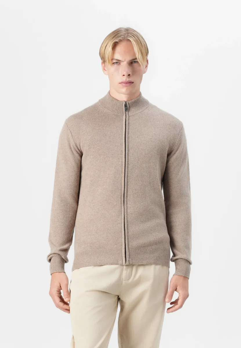 Strickjacke - malt beige