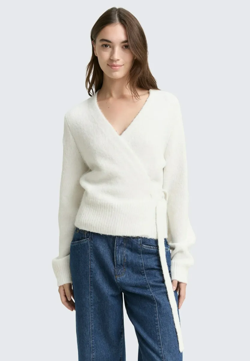 Strickjacke - marble beige melange