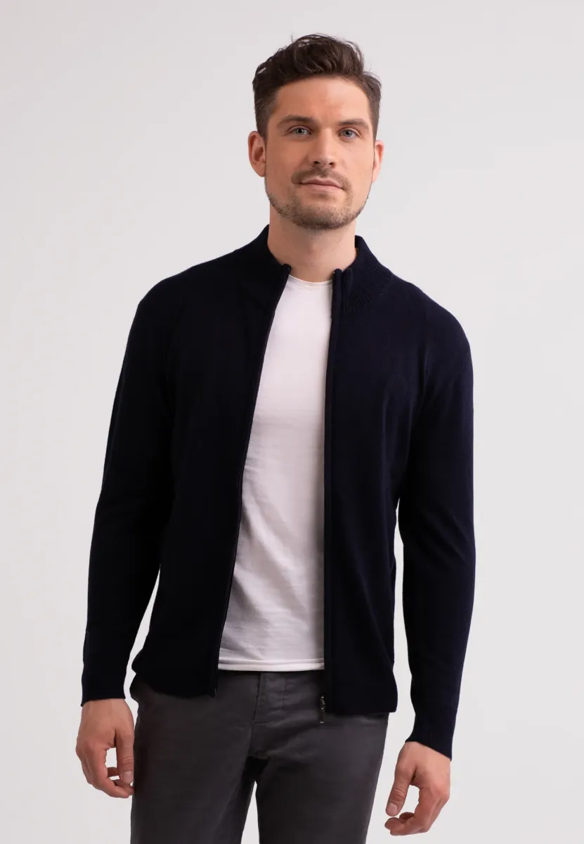 Strickjacke - marine blau