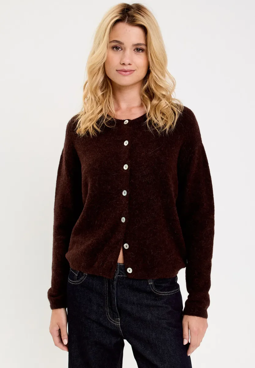 Strickjacke - marron foncé