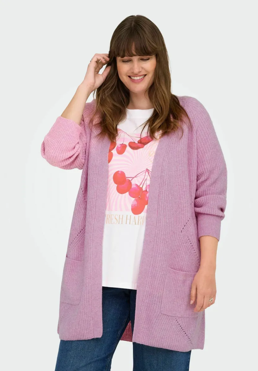 Strickjacke - mauve mist