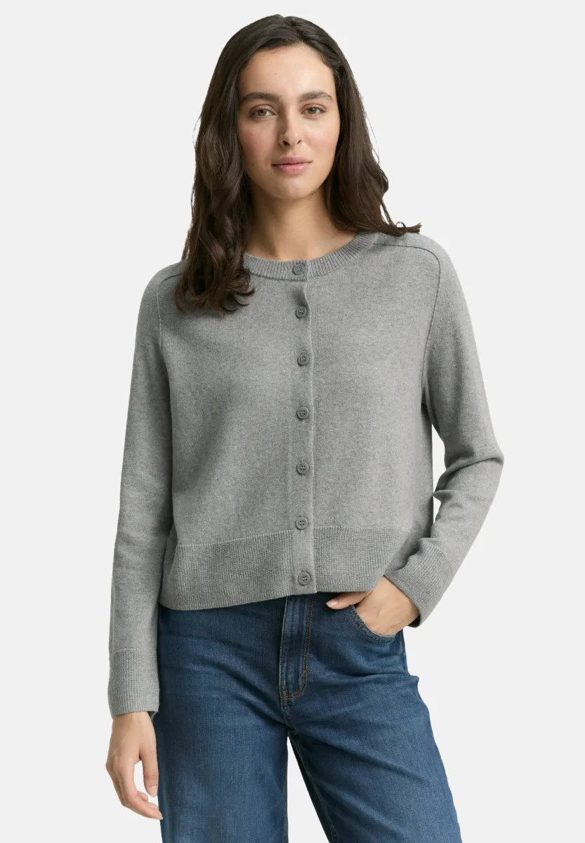 Strickjacke - medium silver grey melange