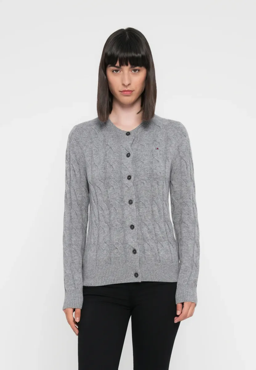 Strickjacke - mid grey heather