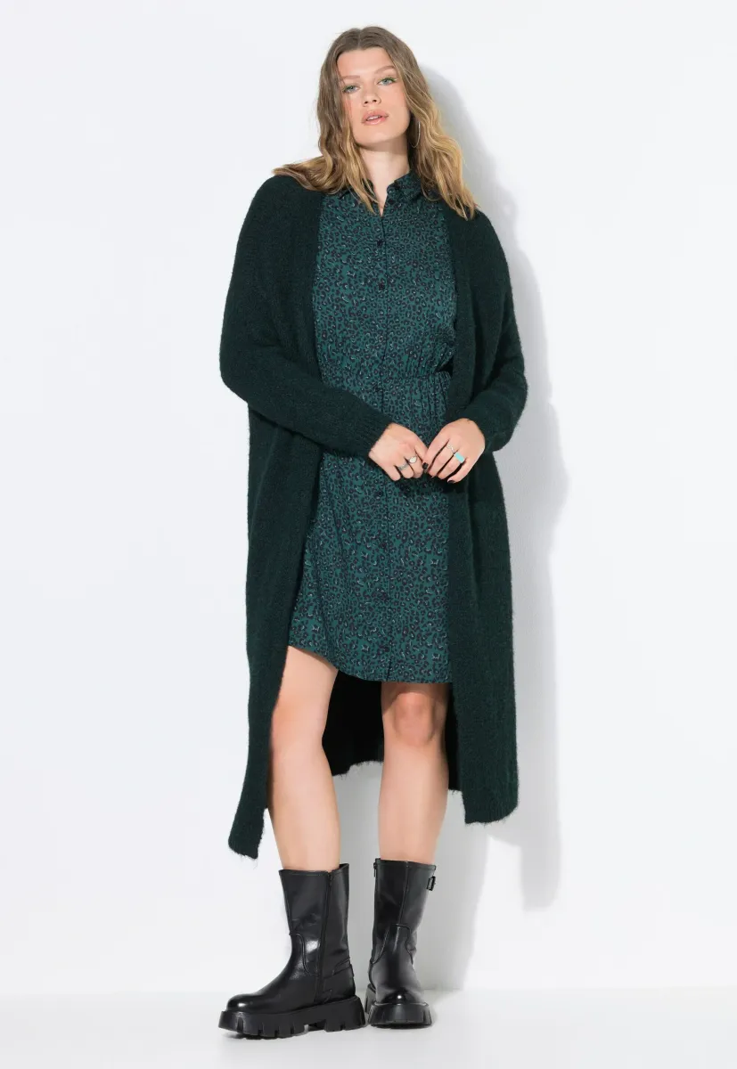 Strickjacke - midnight green