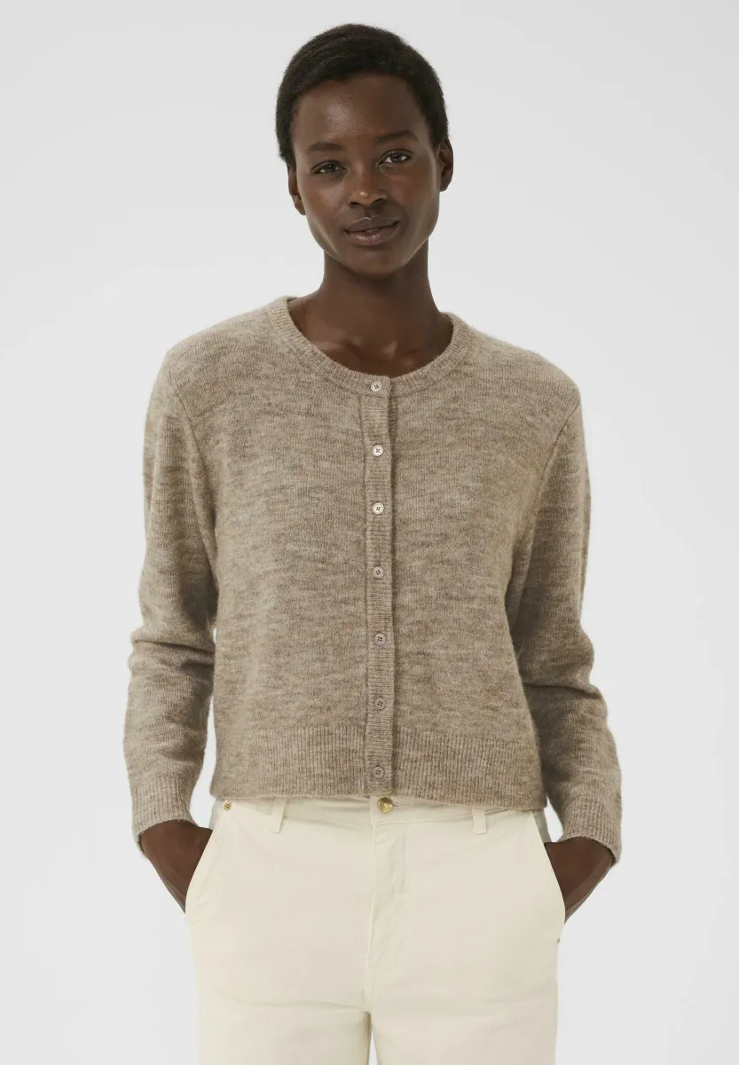 Strickjacke - mink melange