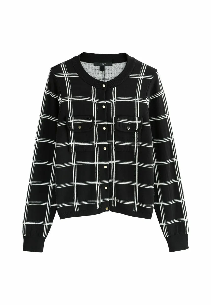 Strickjacke - mono check