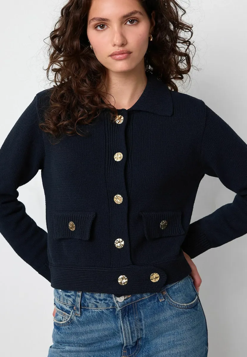 Strickjacke - navy blue