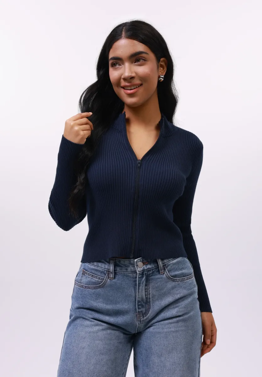 Strickjacke - navy