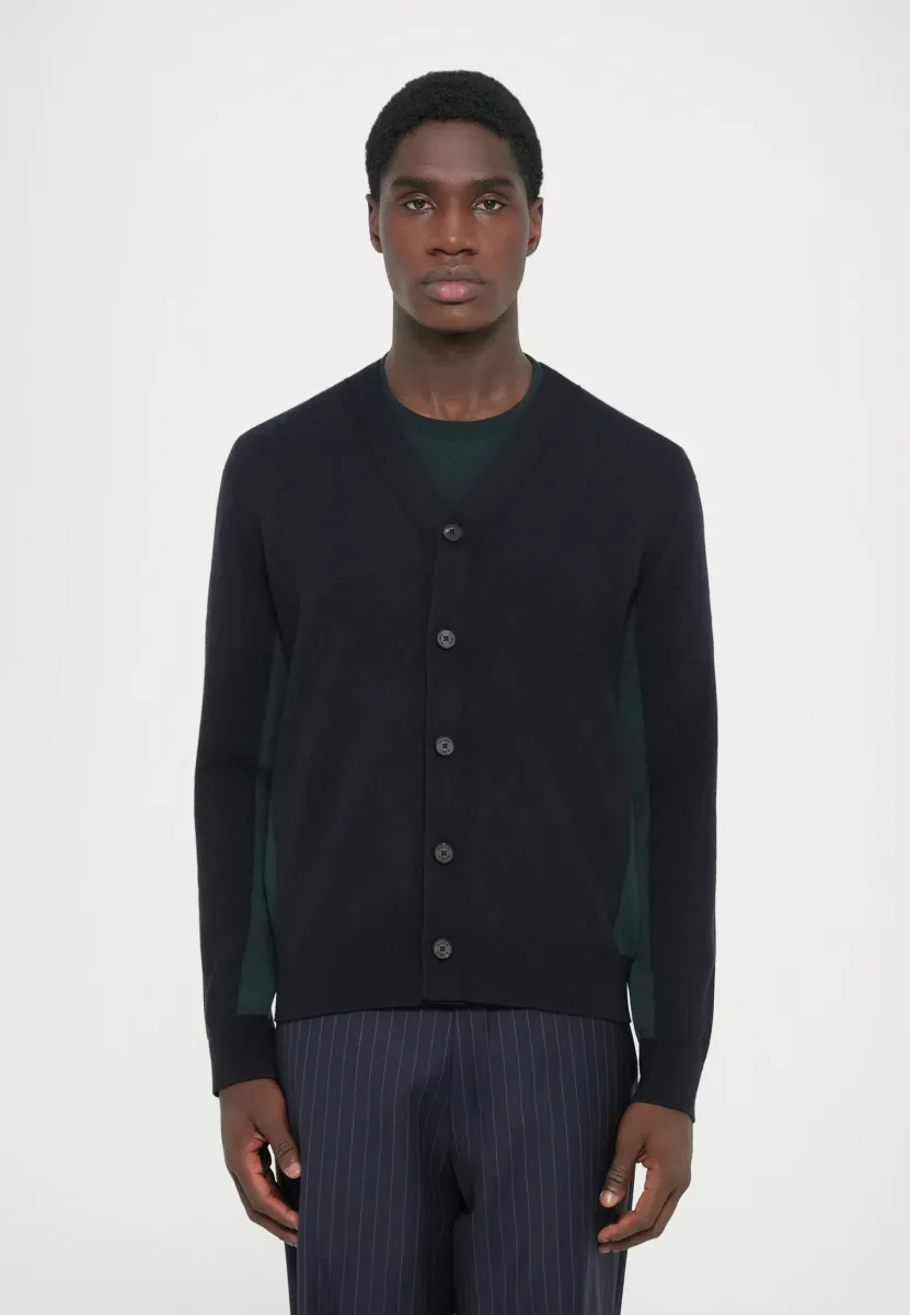 Strickjacke - navy/green