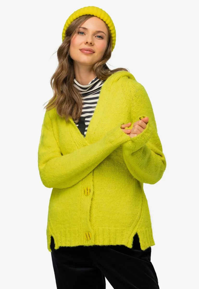 Strickjacke - neon green