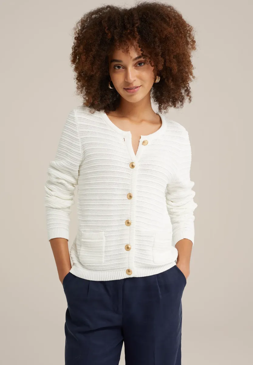 Strickjacke - off white