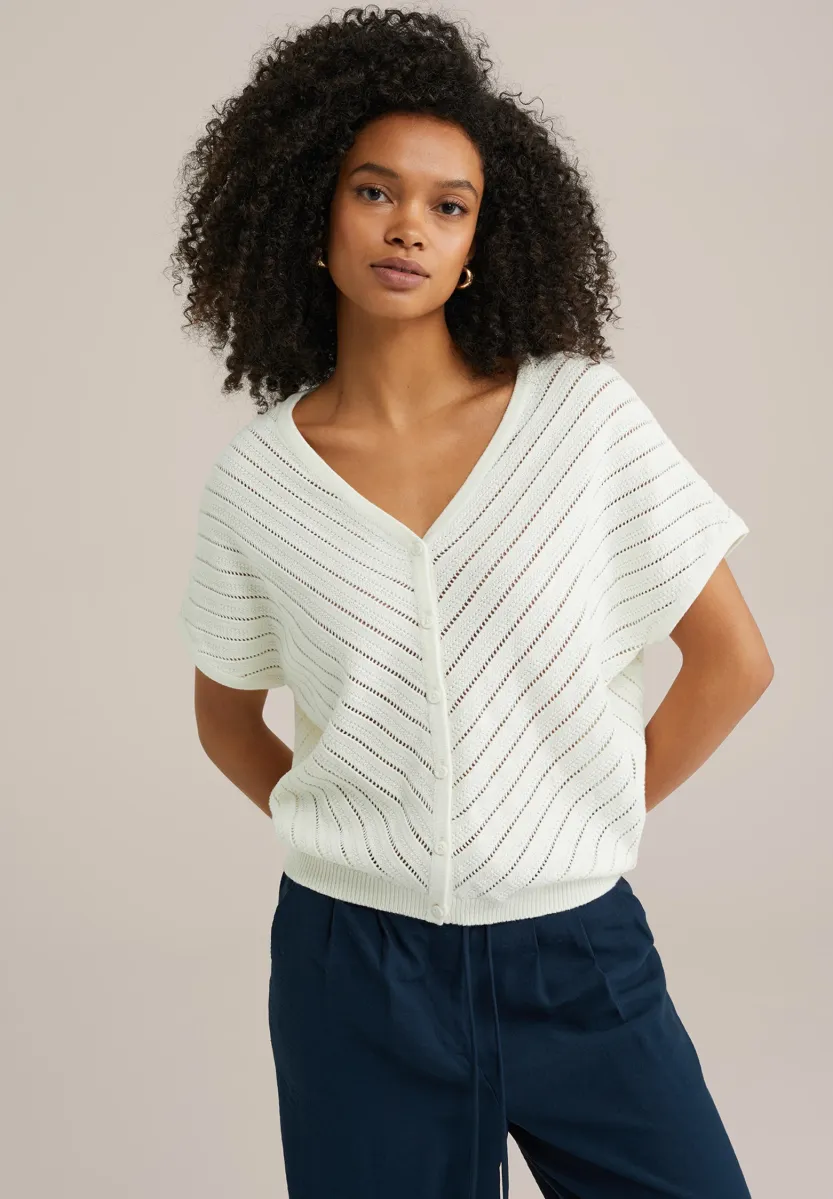 Strickjacke - off-white