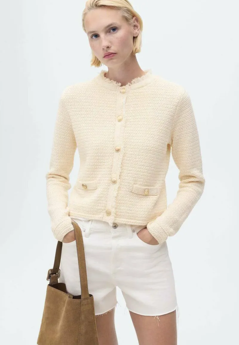 Strickjacke - off-white