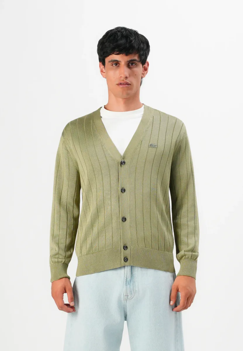 Strickjacke - olive