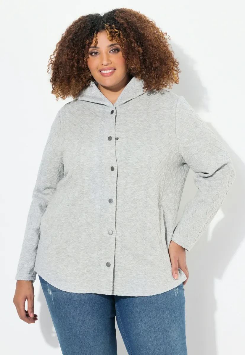 Strickjacke - pale mottled grey