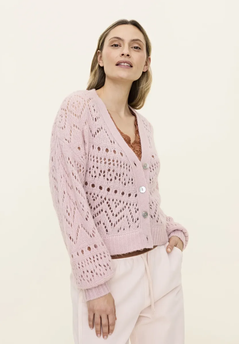 Strickjacke - peach powder