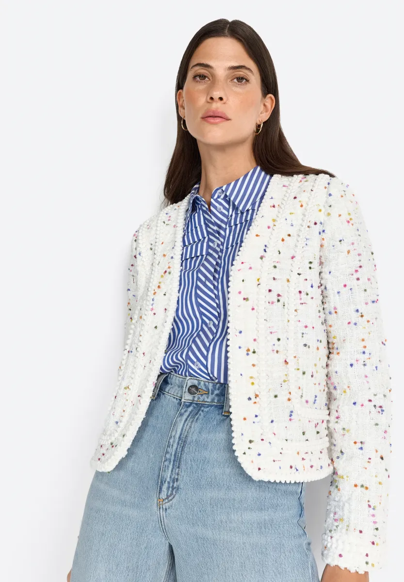 Strickjacke - pearl white