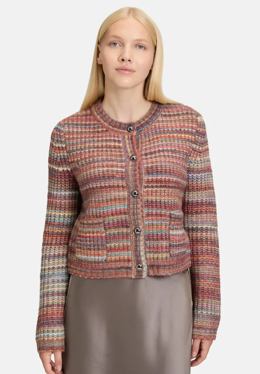 Strickjacke - pink green