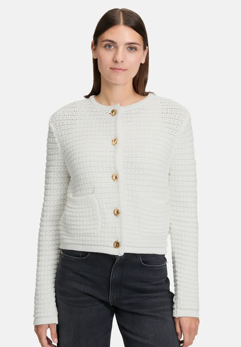 Strickjacke - rohweiß