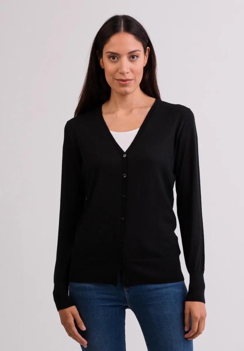 Strickjacke - schwarz