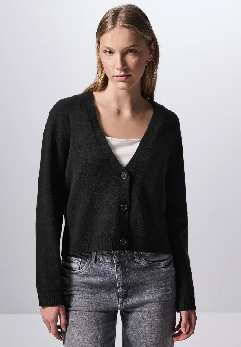 Strickjacke - schwarz