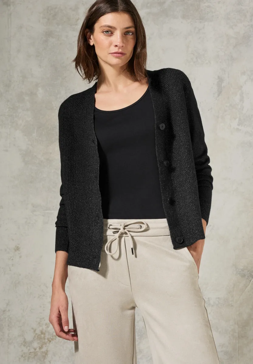 Strickjacke - schwarz