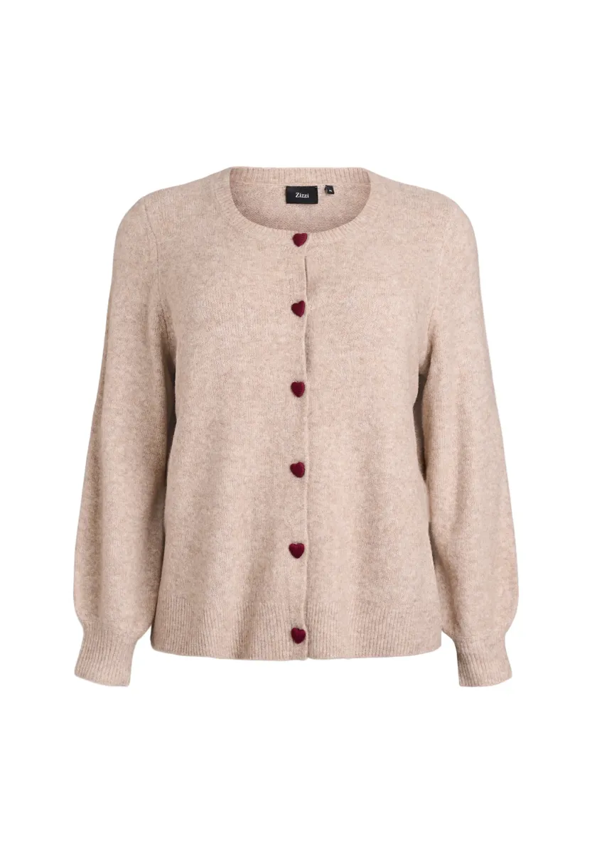 Strickjacke - simply taupe melange