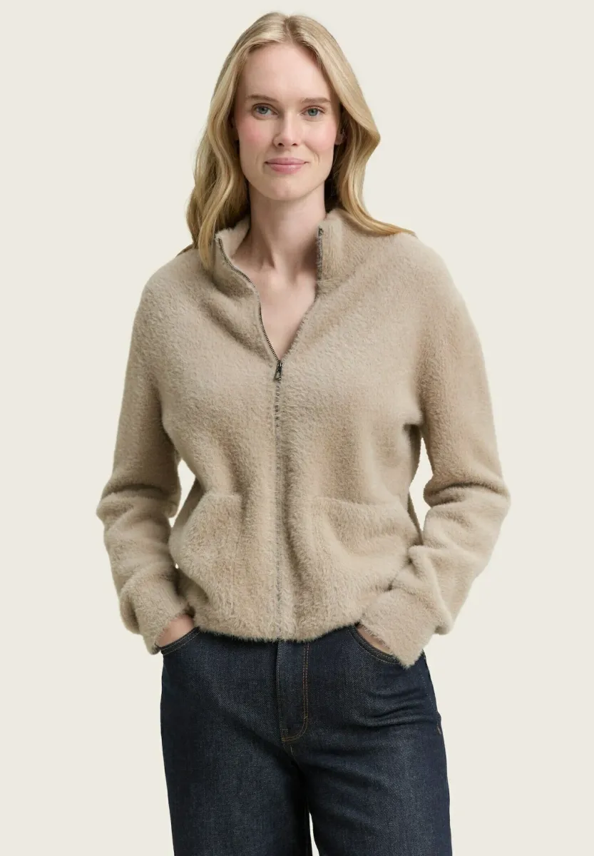 Strickjacke - soft taupe grey
