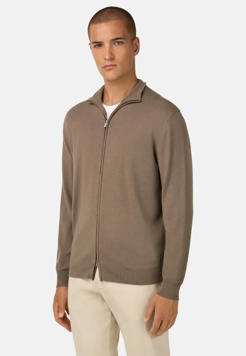Strickjacke - taupe