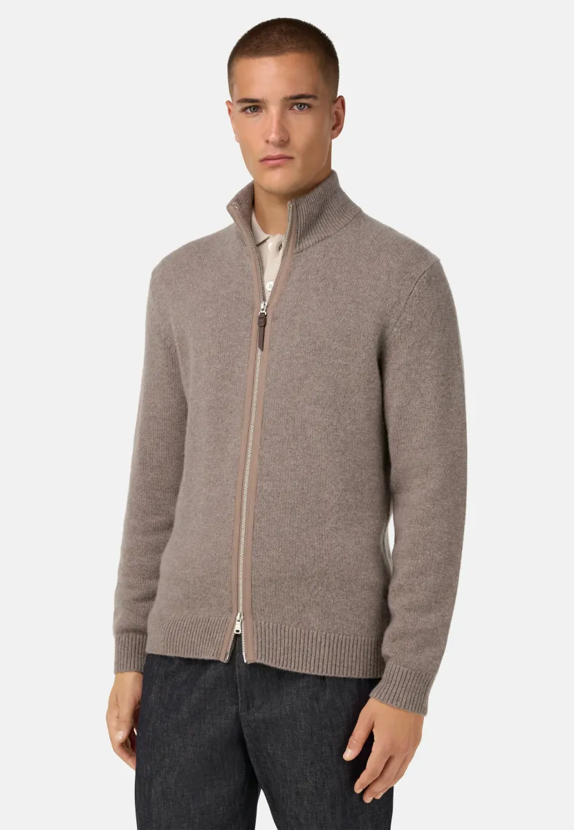 Strickjacke - taupe