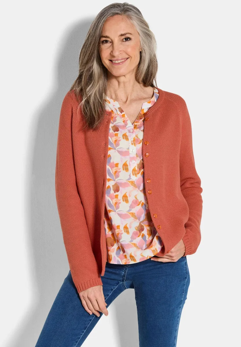 Strickjacke - terracotta