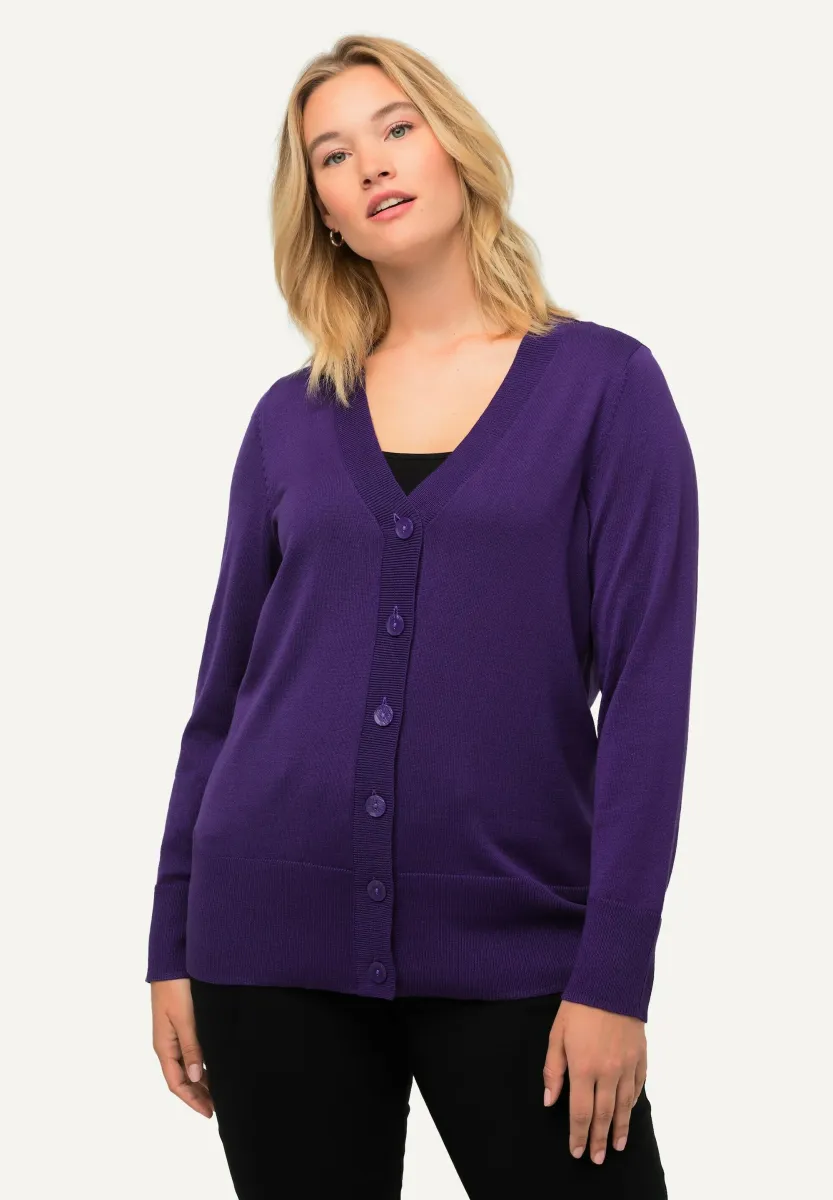 Strickjacke - tiefes violett