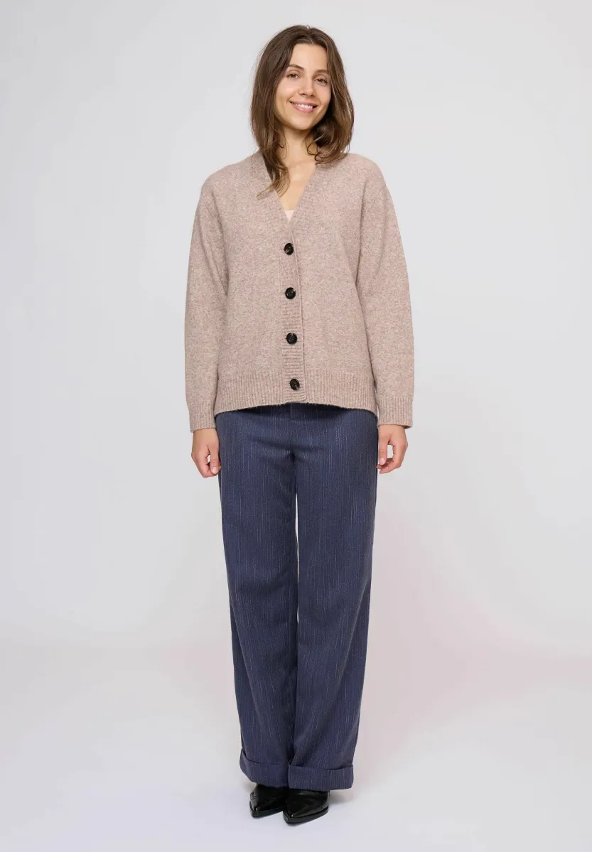 Strickjacke - warm taupe