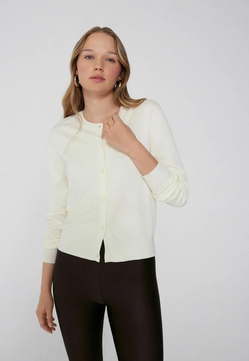 Strickjacke - white
