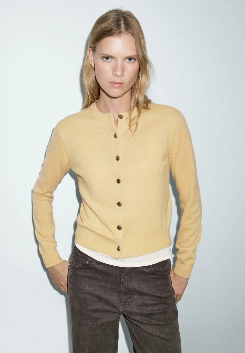 Strickjacke - yellow