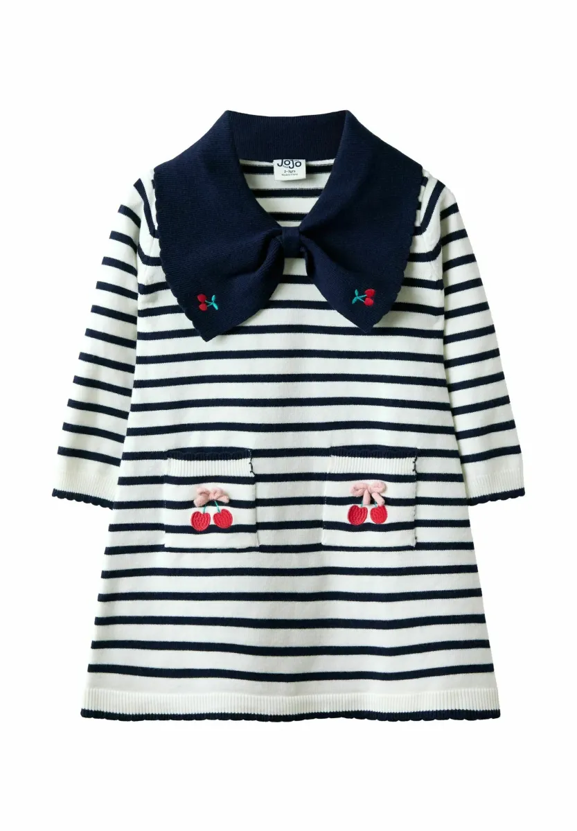 Strickkleid - cream stripe