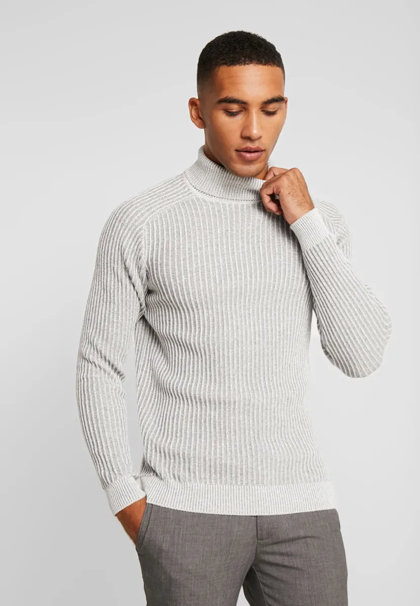 Strickpullover - 111 - mottled light grey